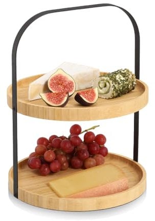 Zeller 25398 Etagere, Bambus/Metall, schwarz FSC 100%