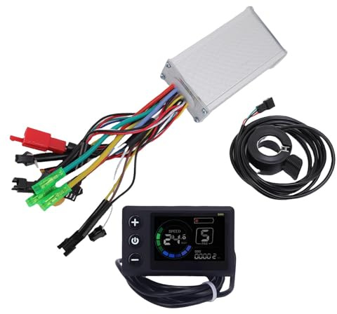 BuyWeek E-Bike Brushless Motor Controller Kit, 36V 48V 250W 350W 17A 3 Modus Sinuswelle Controller S869 Farb LCD Anzeigefeld 130X Daumengas Kit für Elektrofahrrad Elektroroller