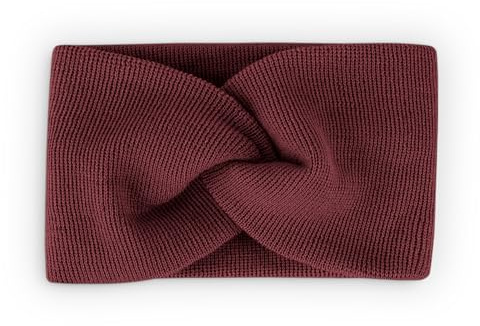 Ehrenkind® Stirnband Kinder Merinowolle, Knotenstirnband atmungsaktiv, Bordeaux, One Size
