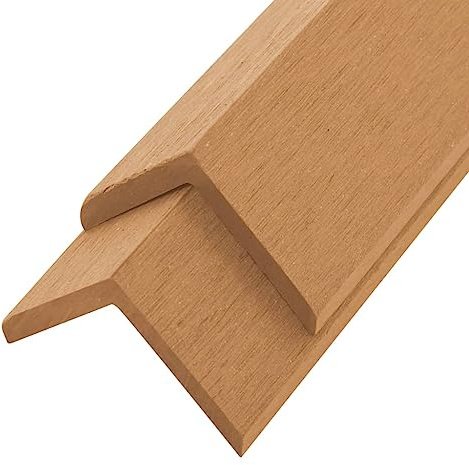 Lot de 5 Cornière de Terrasse, Baguette d'angle Bordure de Plancher L 5 pcs WPC 170 cm Couleur teck