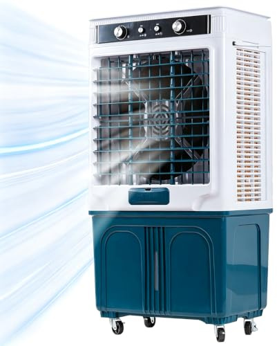 WUXTOKV Climatisation Mobile, Climatiseurs Portables, 80L, 280W, 3 Vitesses, Oscillation 120°, Climatiseur Vertical pour Pièce