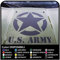 Motorhaube Aufkleber Sterne US ARMY höchster Qualität Aufkleber (SCHWARZ)