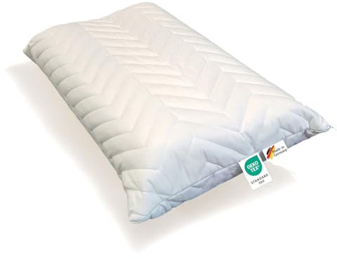 Sympathica Orthopädisches Kaltschaum Nackenstützkissen | Nackenkissen mit Höhenanpassung | allergikergeeignet | Bezug waschbar bei 95° | Oeko-Tex Zertifiziert | Made in Germany