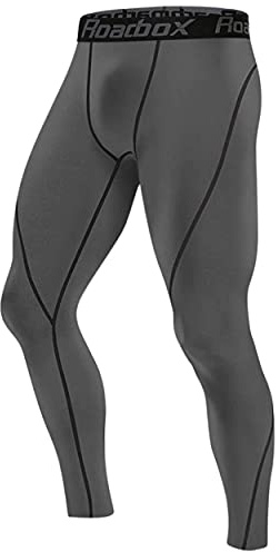 Roadbox Kompressionshose Herren Laufhose Lang für Sport, Training, Fitness, Radfahren, Yoga, Wandern, Basketball