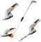 VonHaus 7.2V 2 in 1 Grass and Hedge Trimmer - Battery Powered Cordless, Interchangeable Blades, Easy Tool Blade Change, Telescopic Handle & Trolley Wheel Attachments - Lightweight Electric Trimmer