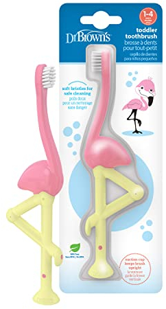 Dr. Brown's Flamingo Kleinkind-Zahnbürste, Rosa