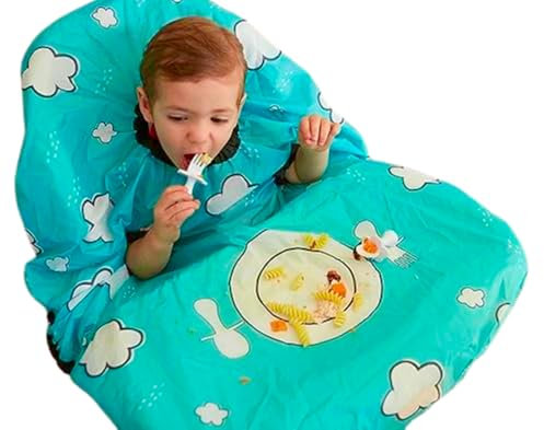 Grabease intégrak Turquoise Bavoir Repas imperméable Couvrant Chaise Haute, Taille Unique Mixte bébé
