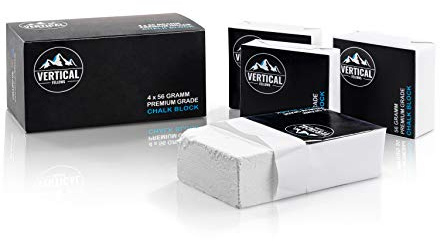 VERTICAL FELLOWS - DERMATEST sehr gut - Chalk Block 2X 56g oder 4X 56g ideale Kletterkreide zum Klettern Bouldern, Magnesia zum Turnen Gewichtheben Kraftsport