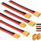 VISSQH 3 Paar XT60 Stecker mit Kabel 100mm 12AWG Silikon Draht, XT-60 XT60 Männlich Weiblich Rundstecker Stecker mit Wärmeschrumpf für RC Lipo Akku