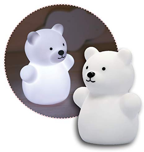 Reer lumilu Mini Zoo Bear, süßes Bären-Nachtlicht, Geburtstags-Geschenk für Jungen und Mädchen, weiß
