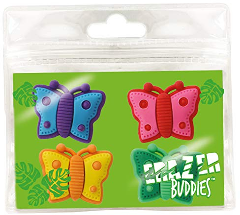 Deluxebase Erazer Buddies - Schmetterling Schmetterlings Radiergummis und neuartiges Briefpapier für Mädchen und Jungen. Buntes Radiergummi-Set, ideal für Büro- und Schulmaterial
