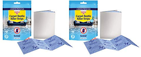 Zero In AMZ974 Carpet Beetle Killer Strips 20 Pack x2, multicolour