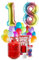 PARTY FACTORY Helium Geburtstags-Komplettset 18 - mit XXL Zahlenballons, 0,4m³ Ballongas, Ballonschnur & 30 bunten Latexballons - für Geburtstag, Jubiläum, Jahrestag in versch. Farben (Regenbogen)