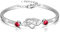 AOBOCO Sterling Silber Infinity Liebes Armband, Geburtstag Hochzeitstag Geschenke für Sie