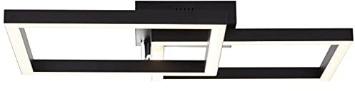 Brilliant Lampe, Kjorn LED Deckenleuchte 2flg schwarz, Metall/Kunststoff, 1x 33W LED integriert, (3300lm, 3000K), A+