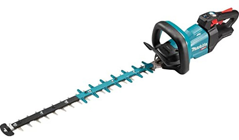 Makita UH004GD202 40V Max Li-ion XGT Brushless 60cm Hedge Trimmer complete with 2 x 2.5 Ah Batteries, Charger and Interchangeable Adapter Set