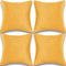 Yonous Samt Kissenbezug, Kopfkissenbezug aus Weiche Dekorative Werfen Wurfkissenbezug für Sofa Bett Couch Stuhl, 4er Set, Orange-Gelb, 18 x 18 Inch / 45x45 cm