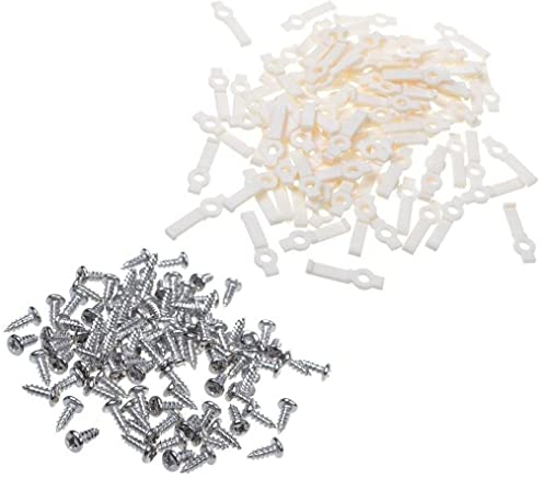 Voarge 100 Stück Led Stripes Clips Licht Montagehalterung, Silikon Einen Seite Clips für 10mm breite Lichtstreifen mit Nichtmagnetischen Schrauben