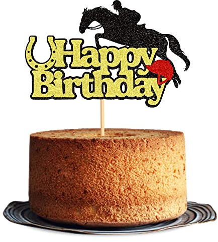 1 Stück Pferde Cupcake-Topper Pony Geburtstags Kuchen Deckel Pferde Themen Party Dekorationen Picks Pferderennen Motto Party Pferde Geburtstags Party Zubehör