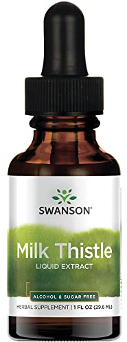Swanson, Milk Thistle Liquid Extract (Extrait de Chardon-Marie), 2000mg, 30ml, Gouttes végétaliennes, Végétarien, Sans Soja, Sans Gluten, Sans OGM