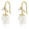 Reffeer 925 Sterling Silber Blumen-Ohrringe für Damen, Blumen-Tropfen-Ohrringe (B-18K Gold Plated)