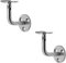 2x Schürberg Edelstahl Handlaufhalter, Handlaufträger, Wandhalter für flache und runde Geländer - Massive und schwere Qualität (2, Modell B - Rohr)