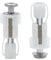 2Pack Toilet Seat Screws Toilet Seat Fittings,Toilet Seat Hinges Expanding Rubber Top Nuts Screw Fixings Fix WC Blind Hole Fittings White Fixing Bolt for Toilet Covers