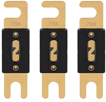 VEXUNGA ANL Sicherung 70A ANL-70 Flachsicherungen 70 Ampere 32VDC für Auto Audio Videosystem Schmelzsicherung Sicherungen (Packung mit 3 Stück)