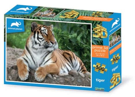 Grandi Giochi Discovery Tiger Linsenpuzzle, horizontal, mit 500 Teilen, 3D-PU201000, PU201000