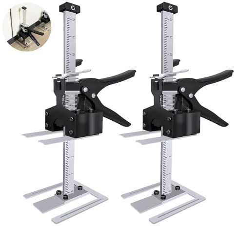 MaxAwe 2 Pcs Labor Saving Arm with Scale, 35cm Handheld Jack Tool, 240kg Plasterboard Lifter, Portable Tile Height Adjuster, Lifting Device for Installing Cabinets, Doors, Windows, Furniture