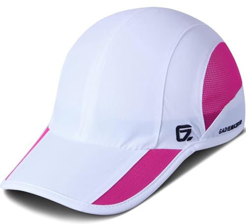 Cappello da Running Esterno UPF50+ per Uomini, Cappelli da Camionista per Padri, Cappellini Sportivi a Asciugatura Rapida, Regolabili, Multicolore Semplice per Donne Bianco Confezione da 2