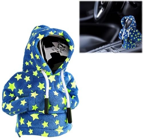 Occzin Leuchtend Schaltknauf Hoodie,Leuchtend Auto Schaltknauf Abdeckung,4.7 Zoll Auto Schalthebel Schutz Deko, Funny Sweater Hoodie für Gearshift,Automotive Interieur Zubehör