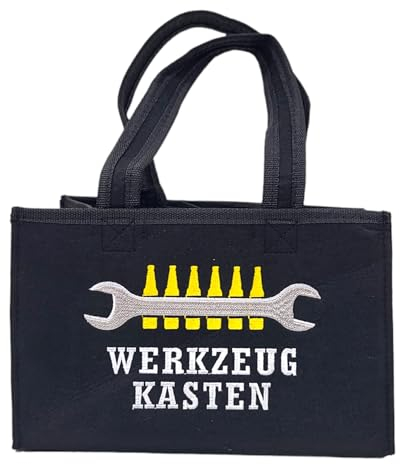 BUSDUGA 4456 Filz Tragetasche Flaschenträger Werkzeugkasten, Faltbarer Sixpack für 6 Flaschen