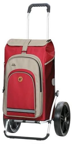ANDERSEN Einkaufstrolley - Royal Shopper Hydro 2.1 rot 62 L Bike, Einkaufsroller, Rucksack, Thermo, Aluminium, klappbar, Kugellagerad