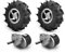 Motorrollen-Set mit doppeltem Antrieb, für landwirtschaftliche Geräte, Gartenbauer, Handwagen, 25,4 cm Reifen, 24 V, 500 W (Agricultural kit E, Max speed 4kph)