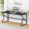 Mudmasa Schreibtisch Computertisch PC Tisch Bürotisch Schwarz, Modern Holz Tisch für Arbeitszimmer, Schlafzimmer, Metallgestell Arbeitstisch für Home Office, 152 x 60 x 75.5cm