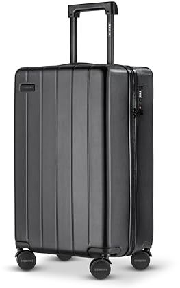 ETERNITIVE - Handgepäck Koffer I Reisekoffer aus ABS I Größe: 55 x 35,5 x 23 cmI Koffer Leicht mit 4 Rollen 360° I Hartschalenkoffer mit TSA-Schloss I Gepäck 37L I Schwarz