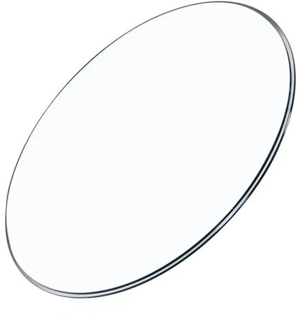 BVDHASDBT Plateau de table rond en verre trempé épais de 400 à 800 à 900 mm, bord épais poli trempé de 1,27 cm d'épaisseur, verre rond biseauté de qualité supérieure (60 cm)