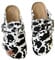 Pantoletten Aus Canvas Mit Leopardenmuster Für Damen, Stylische Slipper-Clogs, Clogs Für Damen, Pantoletten Mit Fußgewölbeunterstützung Und Bequemem Korkfußbett (Kuh,UK5-EU39)