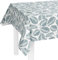 LILENO HOME Tischdecke abwaschbar als Meterware 200x140cm (Schnittkante) in Stickblätter blau Motiv - Wachstuchtischdecke wasserabweisend ideal als Tischtuch o. Tischläufer für Bierzeltgarnitur