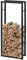 Laneetal Kaminholzregal Innen Außen, 150x60x25cm, Brennholzregal aus Metall, Holzstapelhilfe, Holzunterstand, Brennholzlager, Kaminholzständer, Holzlager, für Kaminholz Brennholz, schwarz