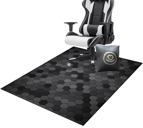 Tkuhknag 180 x 200 cm Bürostuhl Unterlage | Bürostuhl Matte | Bodenschutzmatte für Teppich | Gaming Teppich Stuhlunterlage | schreibtischstuhl unterlage | Bodenmatte unter Bürostuhl und Schreibtisch