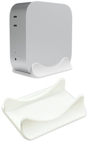 Genérico Soporte Vertical de sobremesa para Mac Mini M4 2024,Soporte para Ordenador de sobremesa, Soporte Lateral de Almacenamiento para portátil y Mini PC (Blanco)