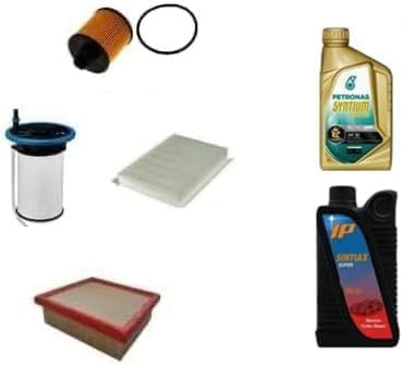 AOQ - KIT TAGLIANDO 4 FILTRI COMPATIBILE CON JEEP COMPASS (MP, M6, MV, M7)1.6 2.0 CRDI (DIESEL) + 4 litri OLIO 5W30