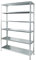 Metalkas BR21 Lagerregal mit 6 Regalböden, 200x100x50 cm, höhenverstellbaren Einlegeböden, bis 480 kg, Schwerlastregal, Kellerregal, Werkstattregal, Verzinkt, aus Metall, Silber