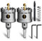 METOTY Lot de 2 scies cloches en métal, 52 mm, en carbure de tungstène, avec un foret de guidage nitré supplémentaire gratuit et une clé en L, pour acier, fer, aluminium, métal