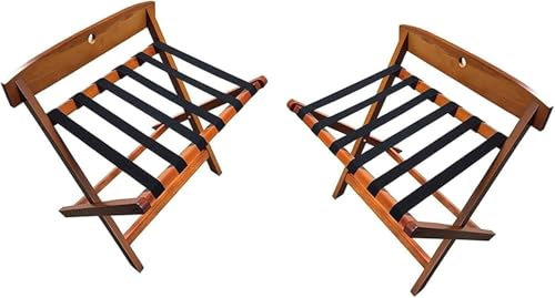 JvFbjLF Porte-Bagages Pliable en Bois - Support for Valise - Porte-Bagages
