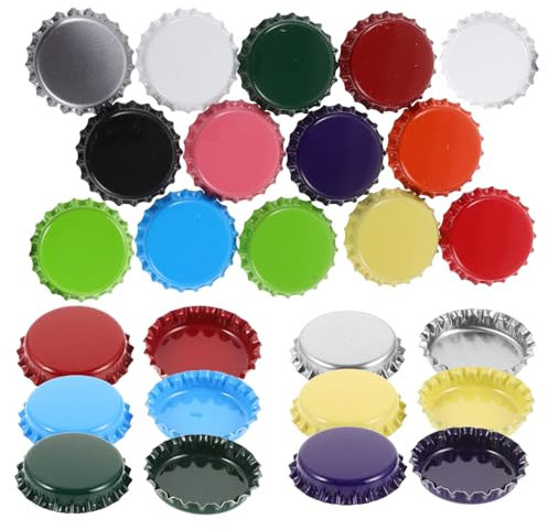 Artibetter 60pièces Capsules De Bouteilles De Colorées Pour Décoration Murale Artisanales Et Loisirs Créatifs