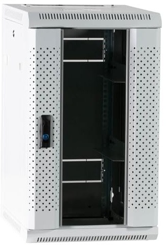 ProfiPatch Netzwerkschrank 10 Zoll Rack Wandschrank montiert Premium 12HE Tiefe 300mm grau