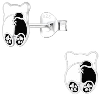 Monkimau Mädchen Ohrringe Hund | Ohrstecker aus 925 Sterling Silber | Kinderohrringe hypoallergen